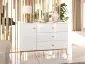 Komoda GALENA 1D3S biały połysk elegancka w stylu glamour I sklep meblowy MIRAT. styl GLAMOUR kolekcja GALENA