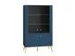 Witryna niska BLU granatowa z cichym domykiem I sklep meblowy MIRAT. styl GLAMOUR kolekcja BLU