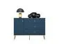 Komoda BLU 1D3S granatowa do salonu i sypialni I sklep meblowy MIRAT. styl GLAMOUR kolekcja BLU