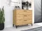 Komoda NIKOLA 3S dąb artisan w stylu loft I sklep meblowy MIRAT. styl LOFT kolekcja NIKOLA