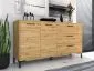 Komoda NIKOLA 3S2D dąb artisan z szufladami i szafką I sklep meblowy MIRAT. styl LOFT