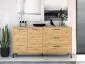 Komoda NIKOLA 3S2D dąb artisan z szufladami i szafką I sklep meblowy MIRAT. styl LOFT