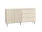 Komoda ELLEN 2D3S kaszmir ryflowana polskiej produkcji I sklep meblowy MIRAT. styl GLAMOUR, RYFLOWANY