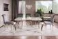 Stół PRINCE CERAMIC 150x90 biały/chrom I sklep meblowy MIRAT. styl GLAMOUR