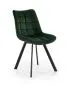 Krzesło tapicerowane K332 VELVET zielone z przeszyciami | MIRAT.