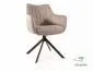 Jasnobeżowe krzesło AZALIA BREGO obrotowe z podłokietnikami | MIRAT styl LOFT