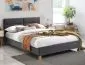 Łóżko tapicerowane SIERRA VELVET 140x200 szare ze stelażem I sklep meblowy MIRAT. styl GLAMOUR