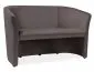 Szara sofa do poczekalni TM-2 Velvet | MIRAT  kolekcja TM