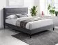 Łóżko tapicerowane MALAGA VELVET szare 160x200 z ramą slim I sklep meblowy MIRAT.