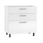 Szafka kuchenna stojąca 80 VENTO D3S-80/82 biała połysk trzyszufadowa I sklep meblowy MIRAT.  kolekcja VENTO