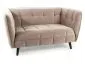 Sofa 2-osobowa CASTELLO VELVET 2 ciemnobeżowa tapicerowana | MIRAT styl GLAMOUR