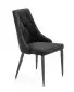 Krzesło tapicerowane K365 VELVET czarne pikowane I sklep meblowy MIRAT.