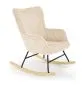 Fotel bujany BELMIRO kremowy sztruksowa tapicerka I sklep meblowy MIRAT.
