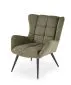 Fotel tapicerowany BYRON oliwkowy loftowy I sklep meblowy MIRAT.