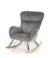 Fotel bujany CASTRO szary tapicerowany I sklep meblowy MIRAT.