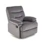 Fotel rozkładany DRAGER VELVET szary z wysuwanym podnóżkiem I sklep meblowy MIRAT.