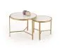 Zestaw 2 stolików FATIMA biały marmur/złoty w stylu glamour I sklep meblowy MIRAT. styl GLAMOUR