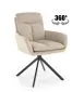 Krzesło tapicerowane K536 beżowe obracane 360° I sklep meblowy MIRAT. styl LOFT