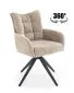 Krzesło tapicerowane K540 beżowe obracane z podłokietnikami I sklep meblowy MIRAT. styl LOFT