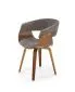 Krzesło K545 szare/orzech tapicerowane I sklep meblowy MIRAT. styl SKANDYNAWSKI