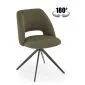 Krzesło tapicerowane K546 oliwkowe obracane do salonu I sklep meblowy MIRAT. styl LOFT