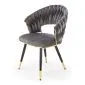 Krzesło tapicerowane K551 szare/złote w stylu glamour I sklep meblowy MIRAT. styl GLAMOUR