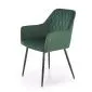 Krzesło tapicerowane K558 VELVET zielone na metalowych nogach I sklep meblowy MIRAT.