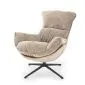 Fotel obrotowy LOBSTER beżowy bez kółek I sklep meblowy MIRAT.