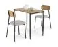 Zestaw NANDO stół + 2 krzesła dąb naturalny/czarny na metalowych nogach I sklep meblowy MIRAT.