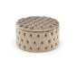 Pufa NUNEZ VELVET beżowa ze schowkiem pikowana I sklep meblowy MIRAT. styl GLAMOUR