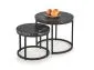 Zestaw 2 stolików OREO czarny marmur na metalowej podstawie I sklep meblowy MIRAT. styl LOFT