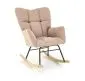 Fotel bujany VASCO beżowy na drewnianych płozach I sklep meblowy MIRAT.