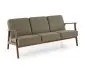 Sofa MILANO 3S oliwkowa/orzech trzyosobowa w stylu vintage I sklep meblowy MIRAT. styl SKANDYNAWSKI, VINTAGE