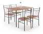 Zestaw FAUST stół + 4 krzesła dąb naturalny/czarny do kuchni I sklep meblowy MIRAT. styl LOFT
