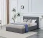 Łóżko PADVA 140x200 szare z pojemnikiem tapicerowane I sklep meblowy MIRAT.