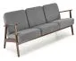 Sofa MILANO 3S szara/orzech trzyosobowa z podłokietnikami I sklep meblowy MIRAT. styl SKANDYNAWSKI, VINTAGE