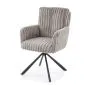 Krzesło tapicerowane K572 szare obracane futerkowe I sklep meblowy MIRAT.