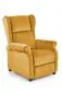 Fotel AGUSTIN 2 VELVET musztardowy rozkładany uszak do salonu | MIRAT.