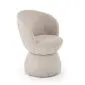 Krzesło tapicerowane K581 beżowe obracane z okrągłą podstawą I sklep meblowy MIRAT.