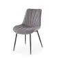 Krzesło tapicerowane K589 szare welurowe I sklep meblowy MIRAT.