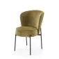 Krzesło tapicerowane K590 oliwkowe na metalowych nogach I sklep meblowy MIRAT.