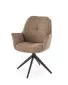 Krzesło tapicerowane K591 brązowe obracane na metalowych nogach I sklep meblowy MIRAT. styl LOFT