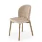 Solidne krzesło tapicerowane BASSO beżowe/jasny orzech I sklep meblowy MIRAT. styl SKANDYNAWSKI