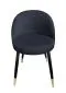 Krzesło TANEW VELVET GOLD czarne w stylu glamour na metalowych nogach | MIRAT. styl GLAMOUR