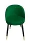 Krzesło TANEW VELVET GOLD zielone z czterema nogami | MIRAT. styl GLAMOUR