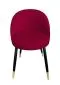 Krzesło TANEW VELVET GOLD bordowe nowoczesne | MIRAT. styl GLAMOUR