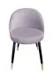 Krzesło TANEW VELVET GOLD jasno różowe nowoczesne tapicerowane | MIRAT. styl GLAMOUR