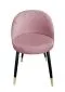 Krzesło TANEW VELVET GOLD różowe tapicerowane | MIRAT. styl GLAMOUR