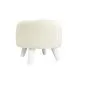 Pufa POLA MG50 kremowa/biała niska I sklep meblowy MIRAT. styl SKANDYNAWSKI