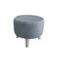 Pufa POLA BL06 szary błękit/buk niska I sklep meblowy MIRAT. styl SKANDYNAWSKI
